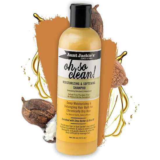 Aunt Jackie's Oh So Clean Moisturising & Softening Shampoo 12oz