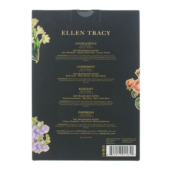 Ellen Tracy Eau De Parfum Gift Set Radiant, Courageous, Confident, Inspiring 15ml x 4