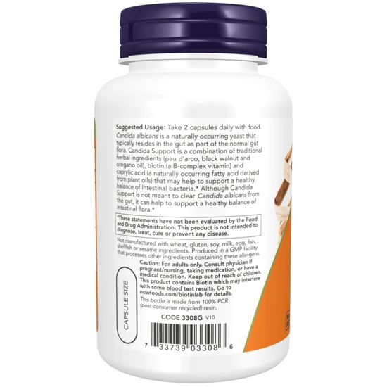 NOW Foods Candida Support Capsules 90 Capsules