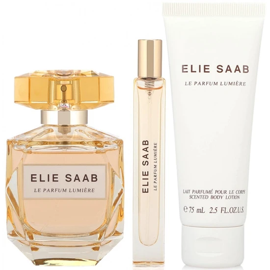Elie Saab Le Parfum Lumiere Gift Set 90ml EDP + 10ml EDP + 75ml Body Lotion