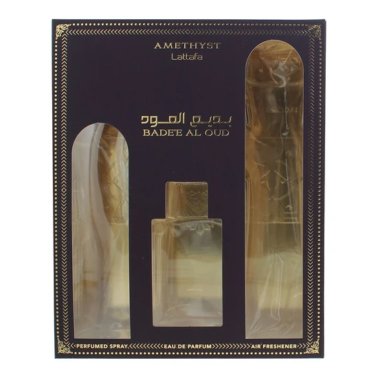 Lattafa Bade'e Al Oud Amethyst Eau De Parfum Gift Set 100ml