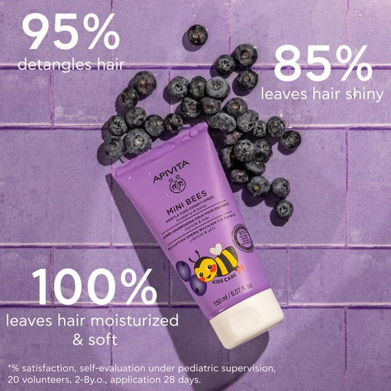 APIVITA Mini Bees Gentle Kids Conditioner Blueberry & Honey 150ml