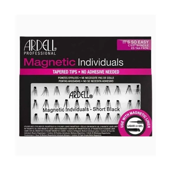 Ardell Magnetic Individual Lashes Tapered Tips False Eyelashes Short Black