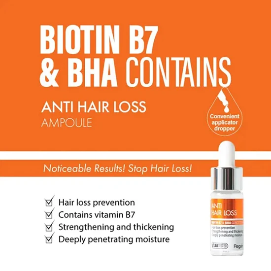 NICKA K NEWYORK Regain Anti Hair Loss Biotin & BHA Concentrated Treratment HCGR01 10ml