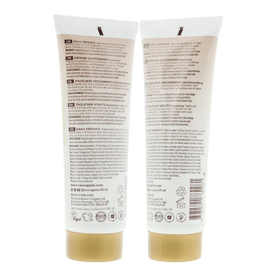 TanOrganic SPF 50 Daily Defence Facial Sunscreen 50ml