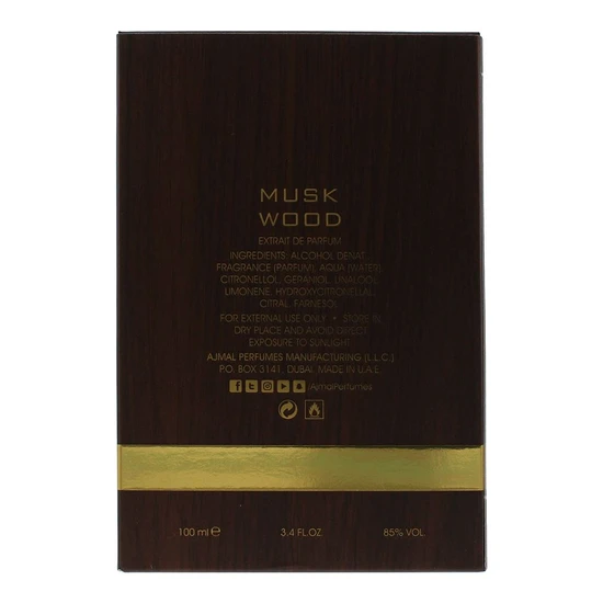 Ajmal Musk Wood Extrait De Parfum 100ml