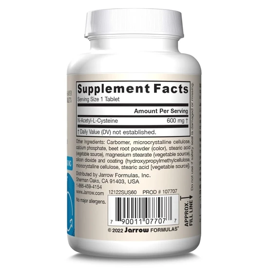 Jarrow Formulas N-A-C Sustain 600mg 60 Tablets