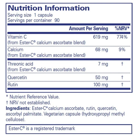 Pure Encapsulations Ester-C & Flavonoids Capsules 90 Capsules