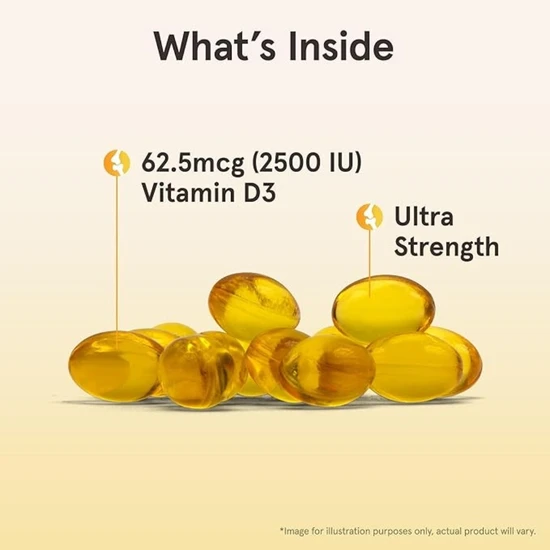 Jarrow Formulas Vitamin D3 2500iu Softgels 100