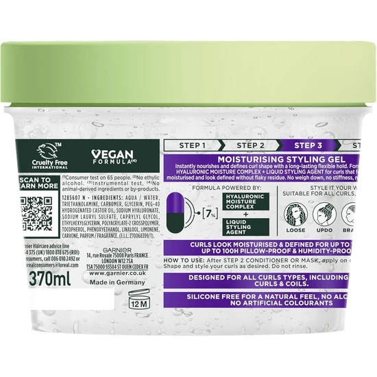 Garnier Moisturising Styling Gel Flexi Hold 370ml