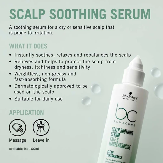 Schwarzkopf Bonacure Kale & Madecassoside Scalp Soothing Serum 100ml