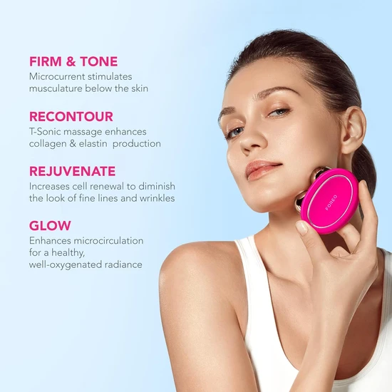 FOREO BEAR Microcurrent Facial Toning Device Fuchsia