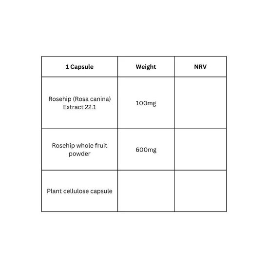 Viridian Rosehip Extract 700mg Veg Caps 90 Capsules