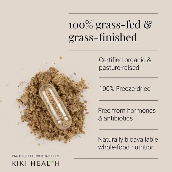 KIKI Health Organic Beef Liver Capsules 180 Capsules