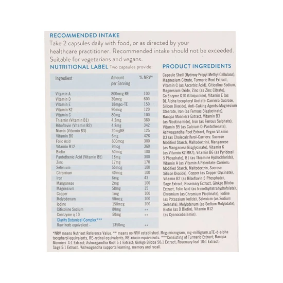 Neubria Spark Memory Vegan Capsules 60 Capsules