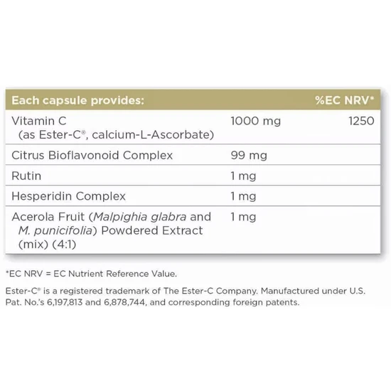 Solgar Ester-C 1000mg Vitamin C Capsules 90 Capsules