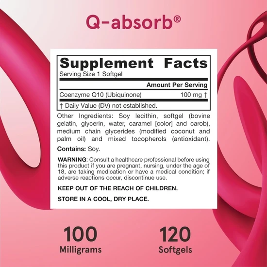Jarrow Formulas Ubiquinol QHabsorb 100mg 120 Softgels