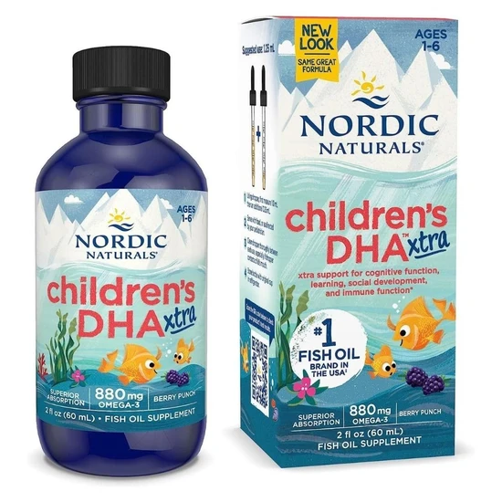 Nordic Naturals Children's DHA Xtra Fish Oil 880mg Berry Punch 60ml