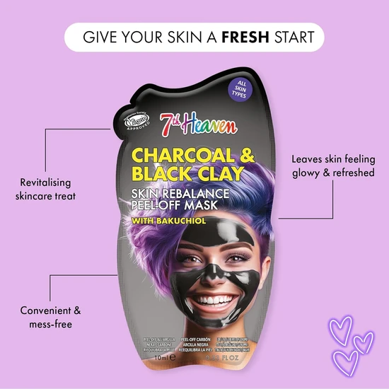 Montagne Jeunesse Charcoal & Black Clay Skin Rebalance Peel Off Mask 10ml