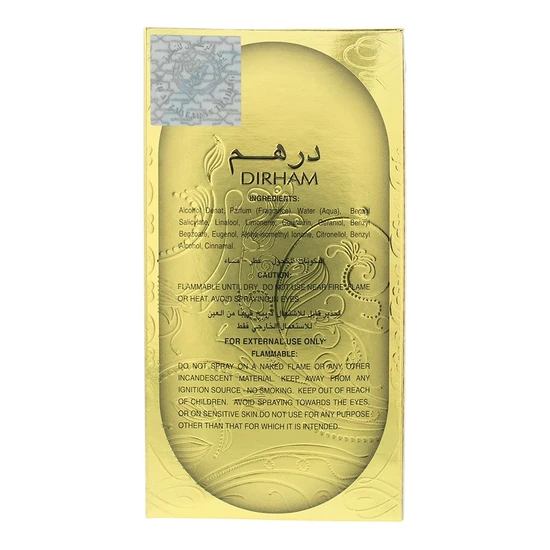 Ard Al Zaafaran Dirham Gold Eau De Parfum 100ml