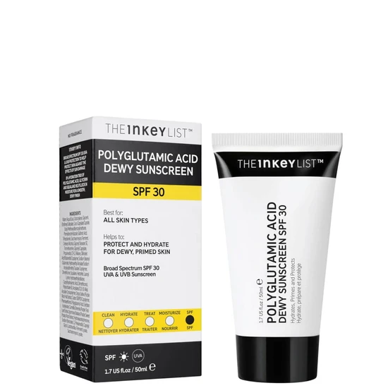 The INKEY List Polyglutamic Acid Dewy Sunscreen SPF 30 50ml