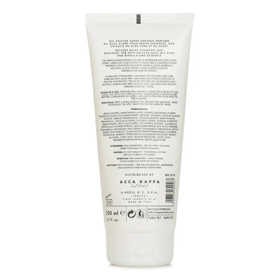 Acca Kappa White Moss Shampoo & Shower Gel 200ml
