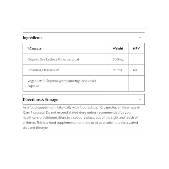 Viridian Organic Magnesium Capsules 30 Capsules