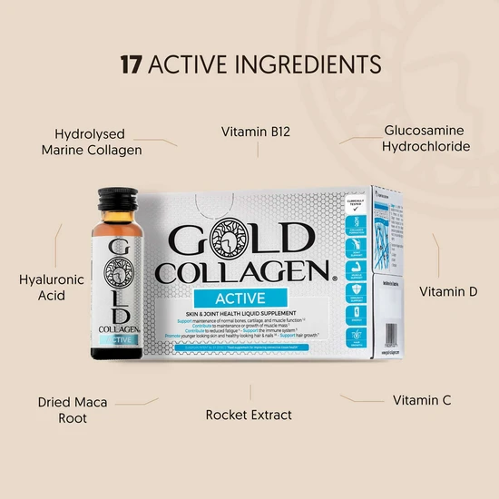 Gold Collagen Active Skin & Joint Health Liquid Supplement 10 x 50ml
