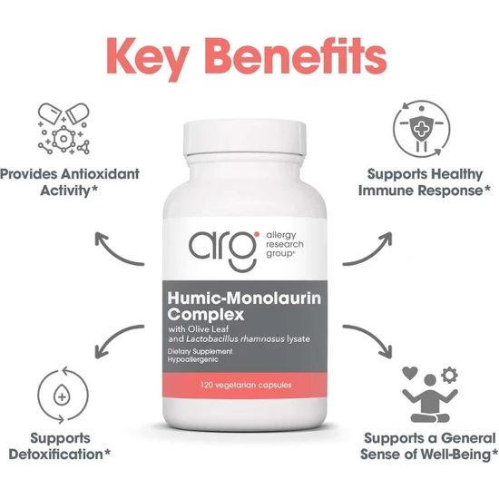 Allergy Research Group Humic-Monolaurin Complex Capsules 120 Capsules