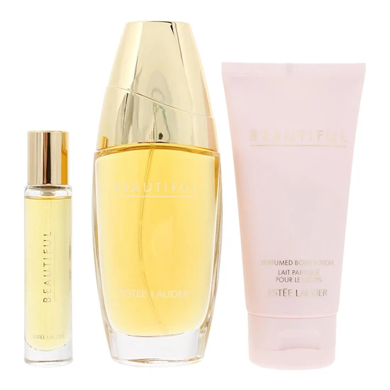 Estée Lauder Beautiful Eau De Parfum 75ml Gift Set 75ml & 10ml Eau De Parfum & 75ml Body Lotion