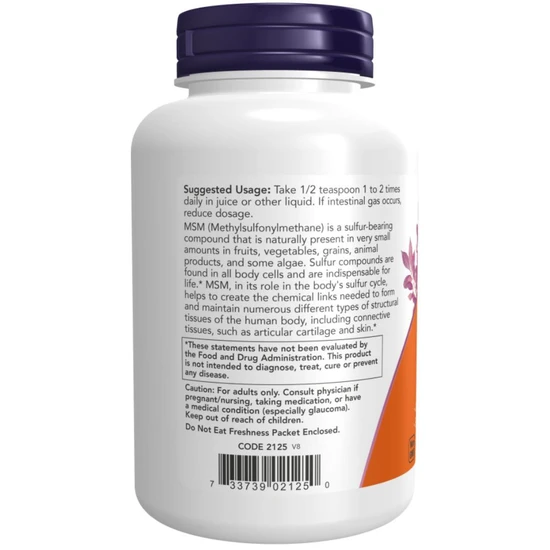 NOW Foods MSM Methylsulphonylmethane Powder 227g
