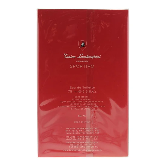 Lamborghini Sportivo Eau De Toilette 75ml