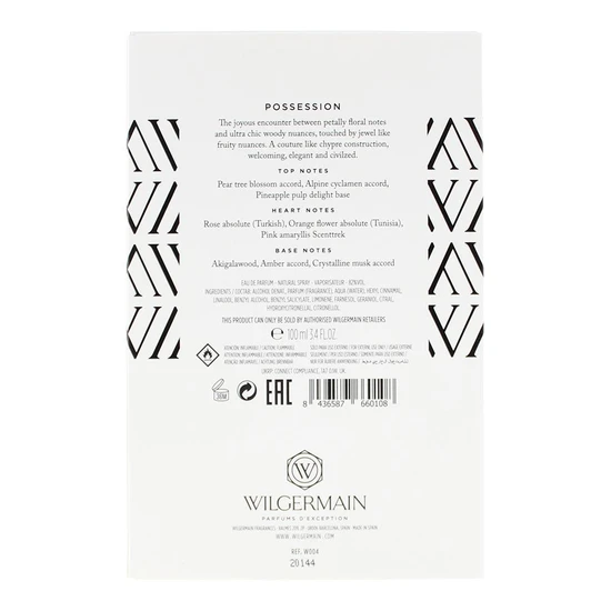 Wilgermain Possession Eau De Parfum 100ml