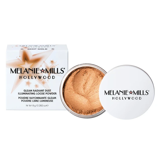 Melanie Mills Gleam Radiant Dust Shimmering Loose Powder For Face & Body Bronze Gold