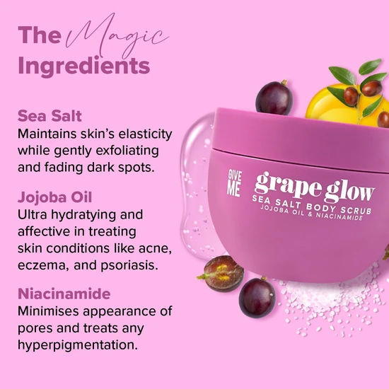 Give Me Grape Glow Sea Salt Body Scrub 300g