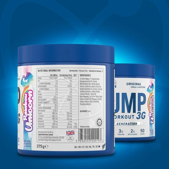 Applied Nutrition Pump 3g Pre-Workout Rainbow Unicorn 375g