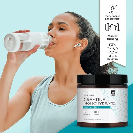 Pure Power Creatine Monohydrate Powder Unflavored 500g