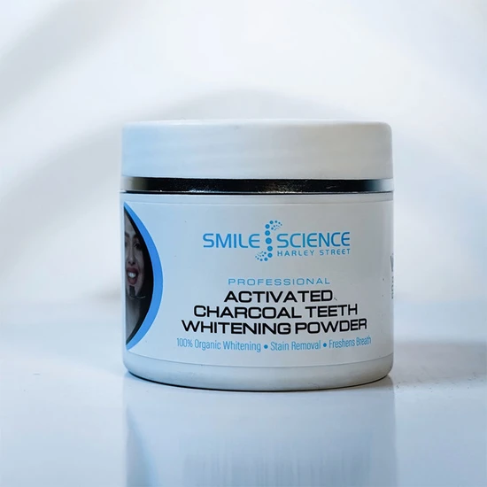 Smile Science Harley Street Professional Organic Activated Charcoal Teeth Whitening Powder