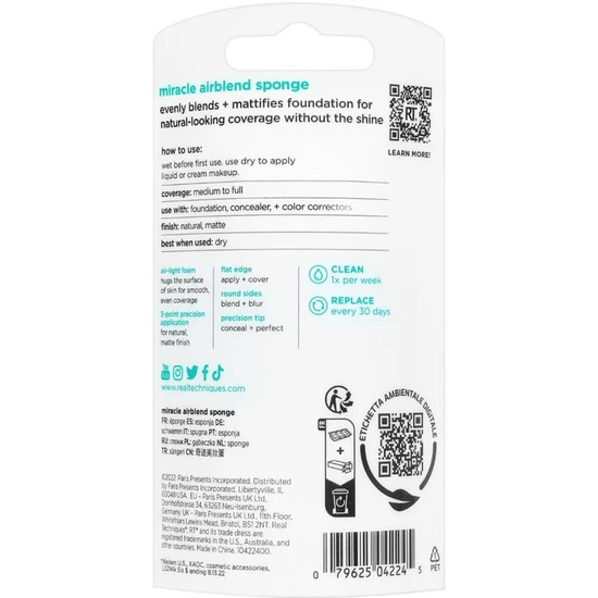 Real Techniques Sponge+ Miracle Airblend Sponge Blue