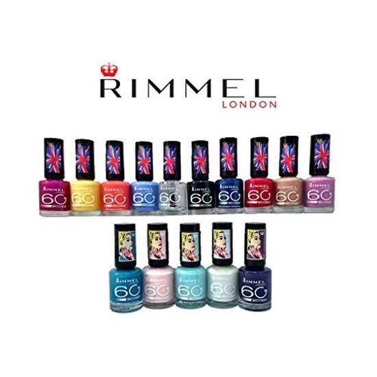 Rimmel 60 Second Rita Ora Super Shine Nail Polish Pack Of 15