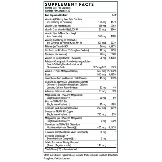 Thorne Basic Nutrients 2/Day 60 Capsules