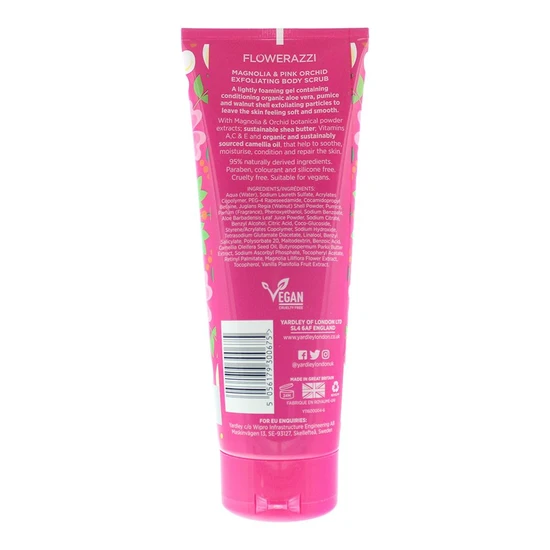 Yardley Flowerazzi Magnolia & Pink Orchid Body Scrub 200ml