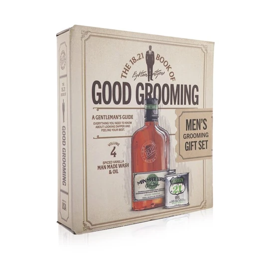 18.21 Man Made Book Of Good Grooming Gift Set Volume 4: Spiced Vanilla 2pcs