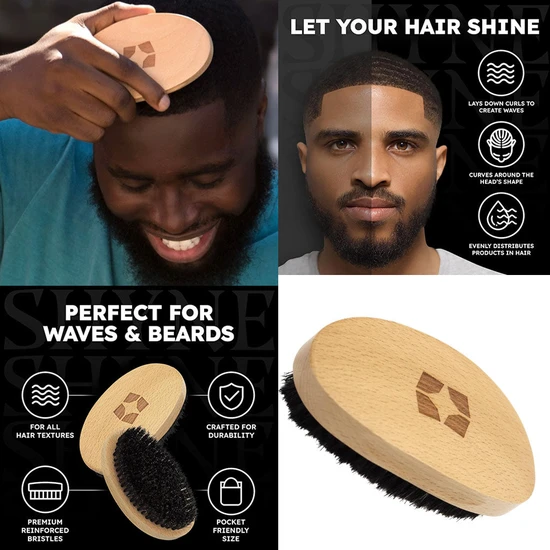 SHYNE Wave & Beard Soft Curved Hair Brush