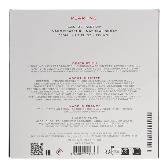 Juliette Has a Gun Pear Inc. Eau De Parfum 50ml