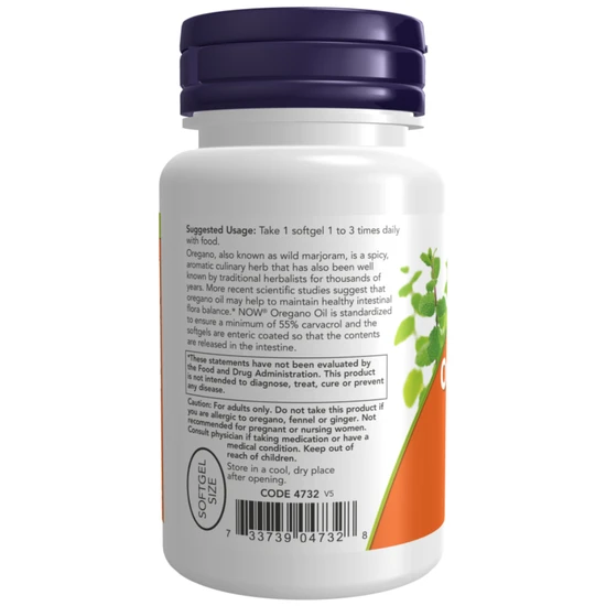 NOW Foods Oregano Oil Enteric Softgels 90