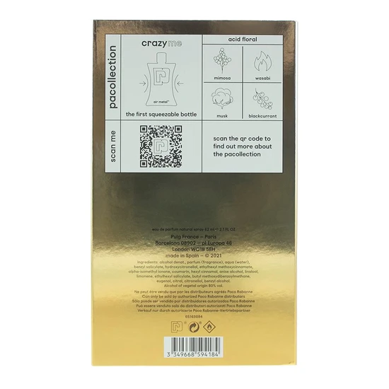 Paco Rabanne Crazy Me Eau De Parfum 62ml