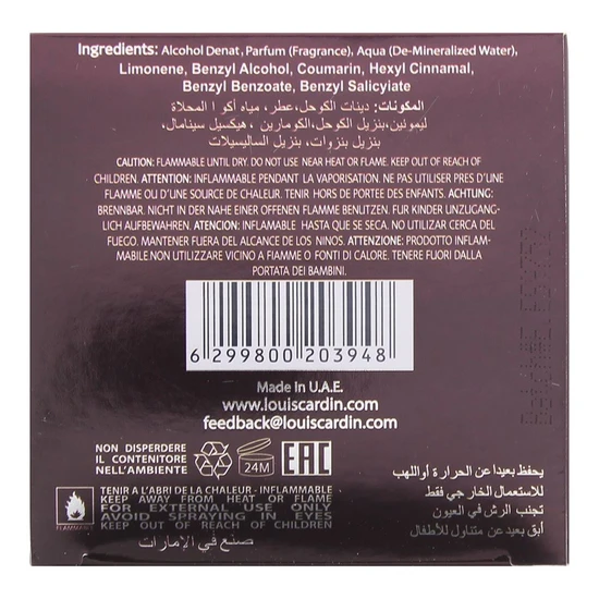 Louis Cardin Exotic Scent Eau De Parfum 100ml