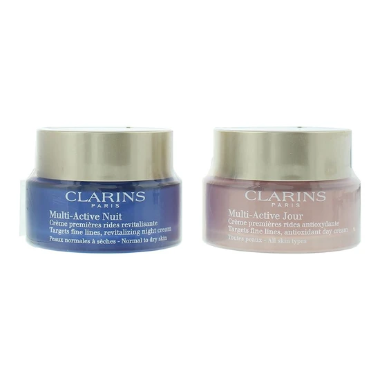 Clarins Multi-Active Gift Set: Day Cream 50ml Night Cream 50ml 2 Piece