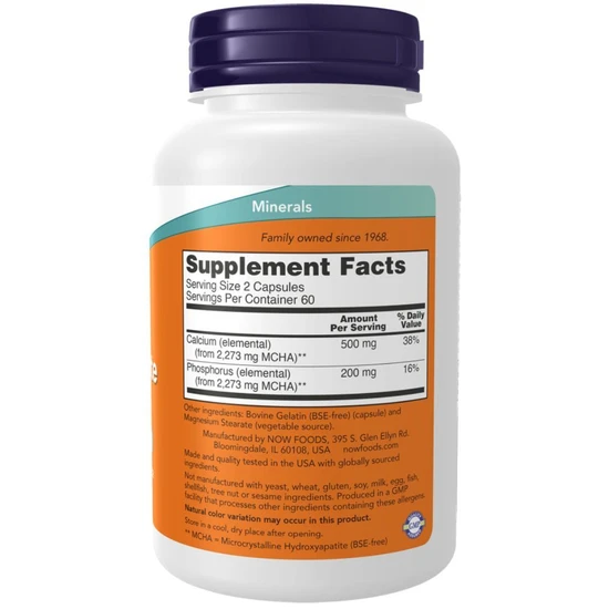 NOW Foods Calcium Hydroxyapatite 120 Capsules